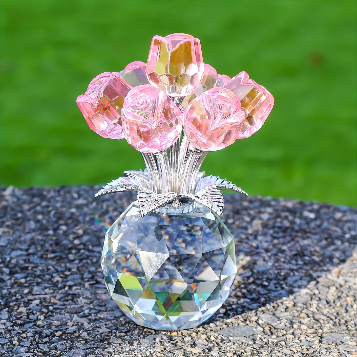 Eternal Crystal Artificial Rose Bouquet – Everlasting Romantic Gift for Valentine’s Day, Anniversaries, Christmas, Mother's or Father's Day