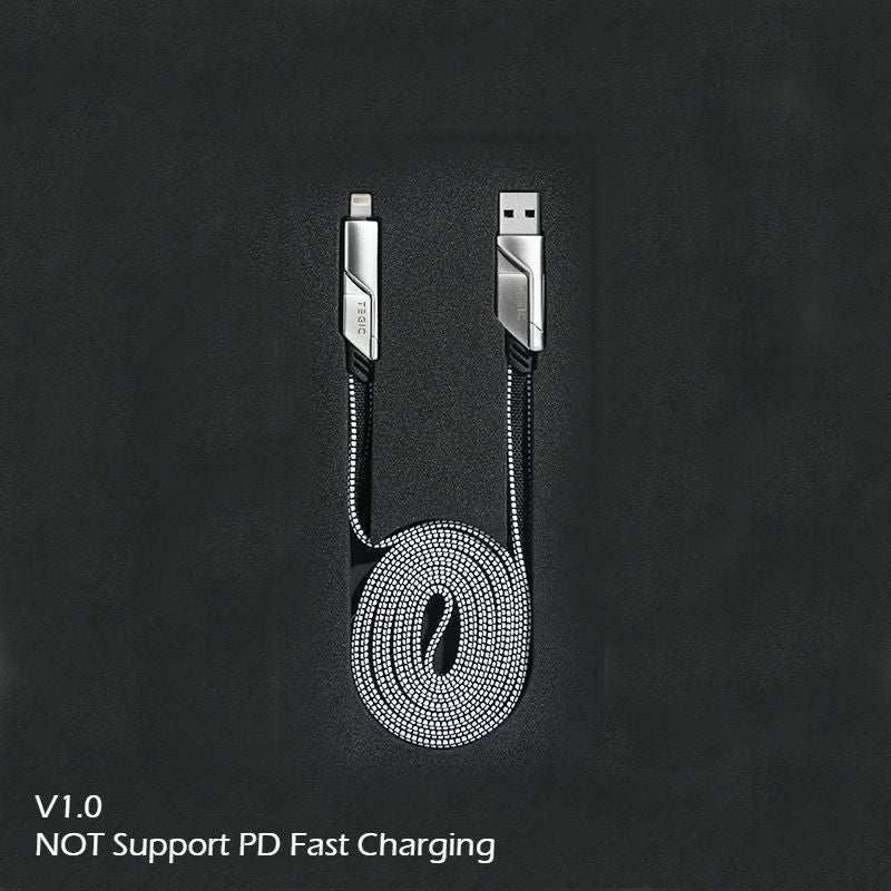 4-in-1 Multi-sockets Charging Cable (1m), Support Fast Charging, with Type-C, Type-A and Lightning, Compatible with Most Phones