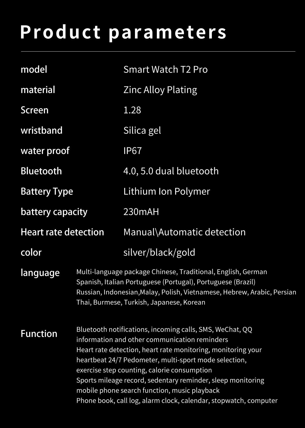 Smart Watch Fitness Tracker - Track Your Body Signals and Take Care of Your Health!