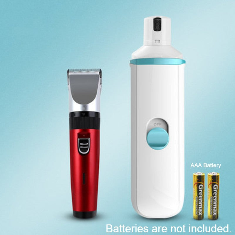 2-in-1 Electric Pet Nail Polisher & Trimmer, with Silent Design, Fast Charging, Safe and Efficient, Suitable for Large and Small Dogs/Cats