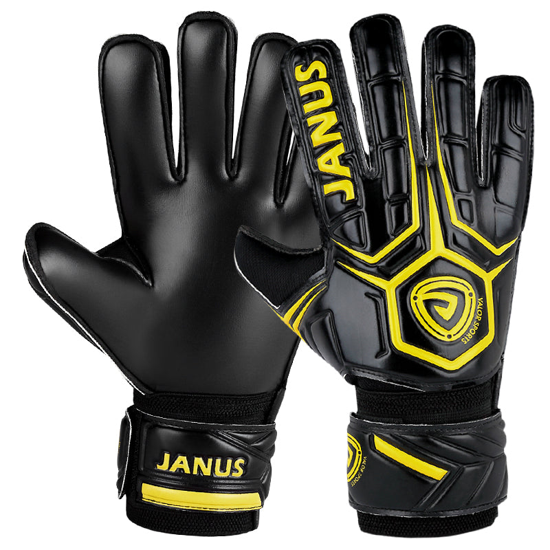 Goalkeeper Gloves with Finger Support, Anti-Slip Palm and Soft PU Hand Back, for Men & Women, Youth & Adult