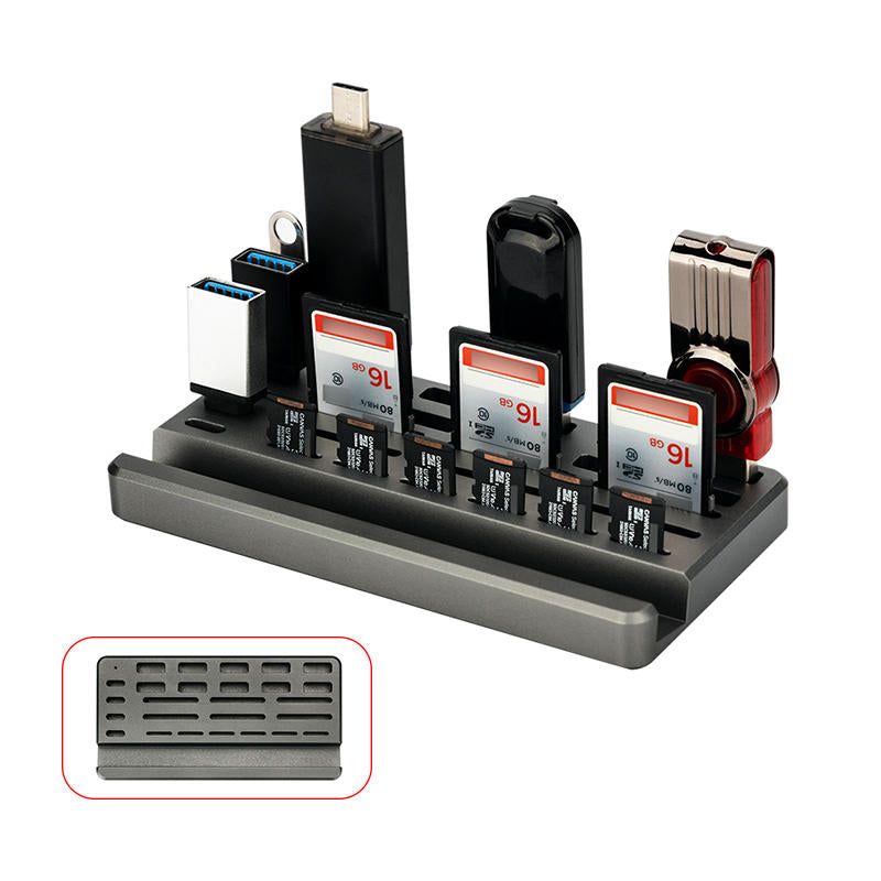 Desktop U Disk SD Card TF Card Reader Storage Rack