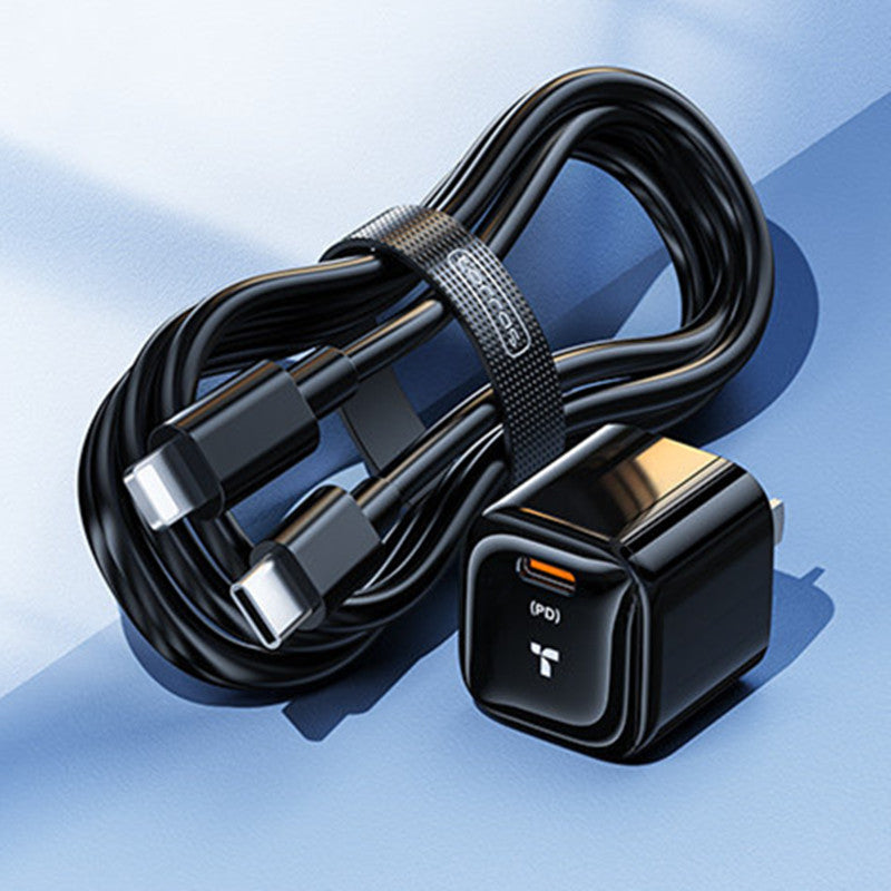 Portable USB-C PD Wall Charger, with Fast Charging Chip, for Phone, Tablet, Earphones & More
