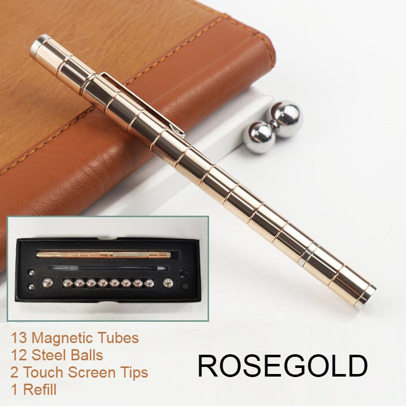 Multifunction Magnetic Metal Ballpoint Pen, Gift for Kids or Friends