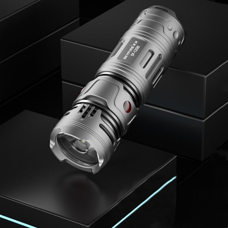 High-Intensity Rechargeable Super-Bright Fingertip Gyro Flashlight