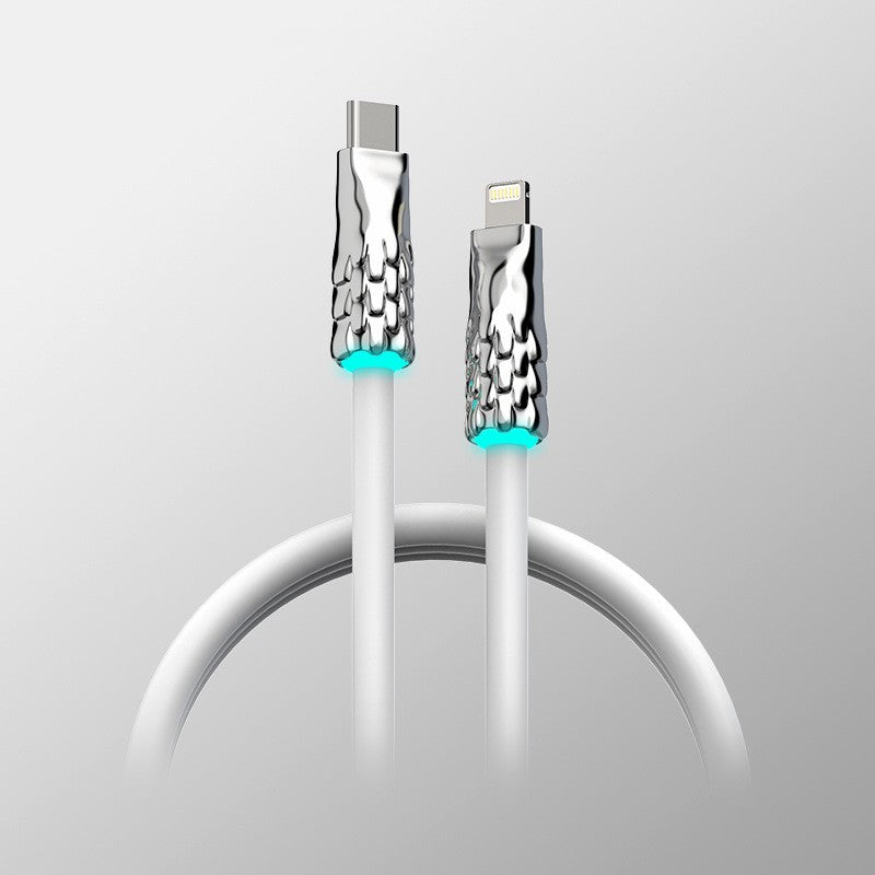 Liquid Silicone With Built-in Breathing Light Fast Charging Data Cable