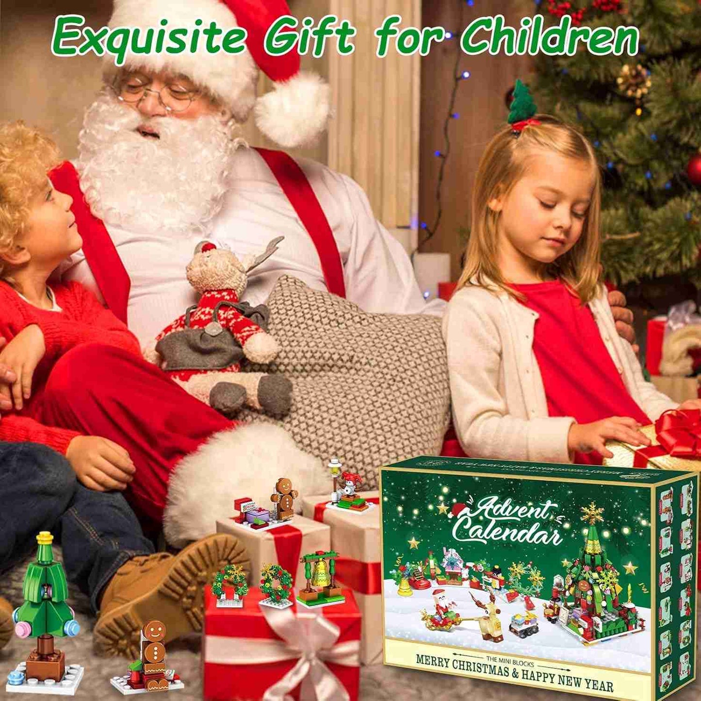 Christmas Tree Advent Calendar | 24 Days Countdown Building Blocks Set
