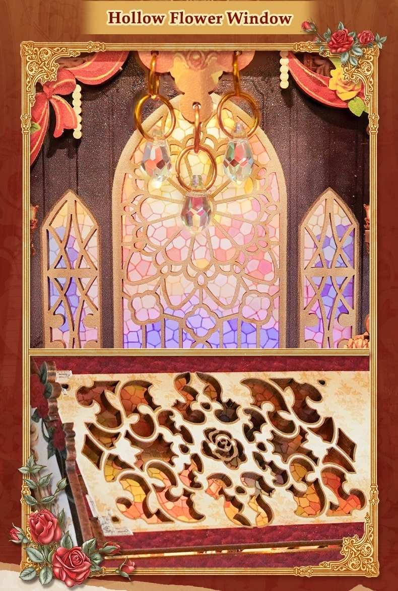 Beauty and The Beast DIY Wooden Book Nook Kit