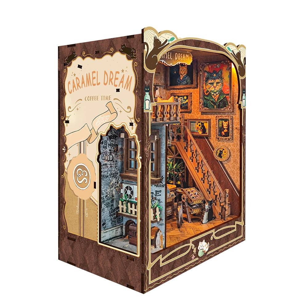 Caramel Dreams Cat Café DIY Book Nook Kit