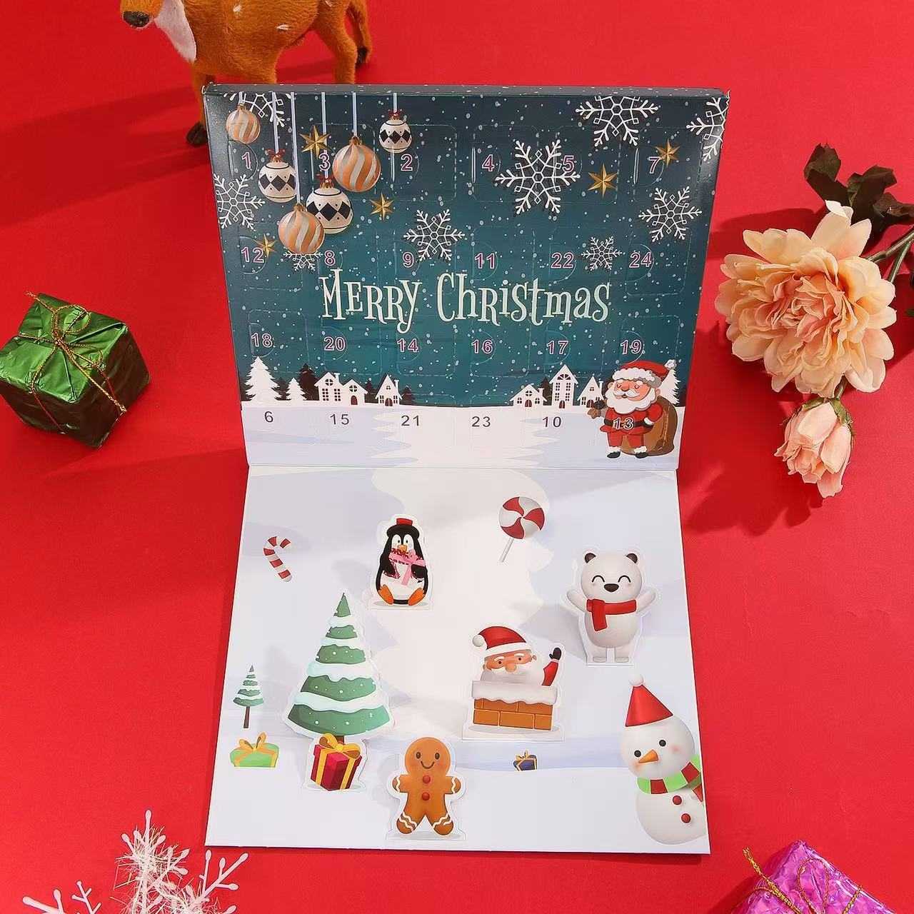 Christmas Advent Calendar Charm Bracelet Set | Purple Snowflakes