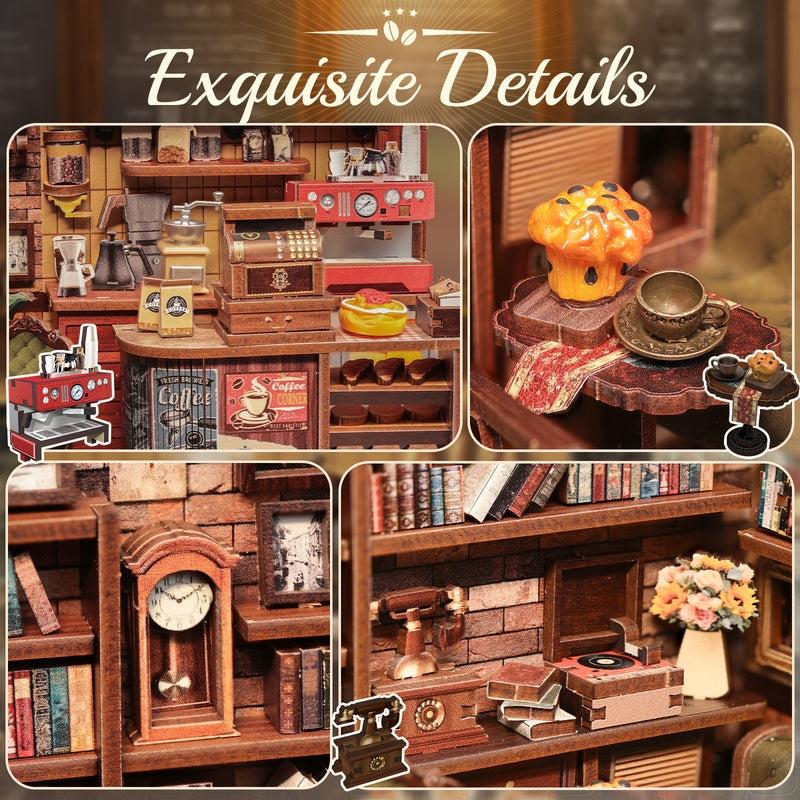 Corner Coffee Shop DIY Miniature House Kit