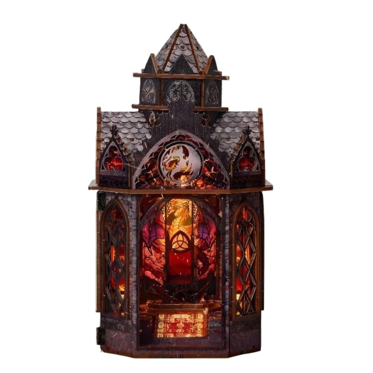 Dragon Spire DIY Miniature House Kit | Bookshelf Decor