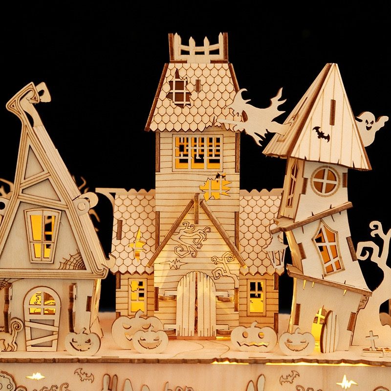 Halloween Haunted House 3D Wooden Puzzles