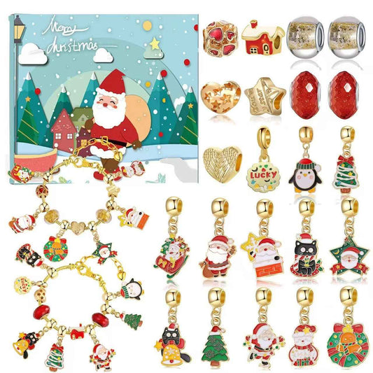 Lucky Santa Advent Calendar DIY Bracelet Set | 24 Days Christmas Countdown