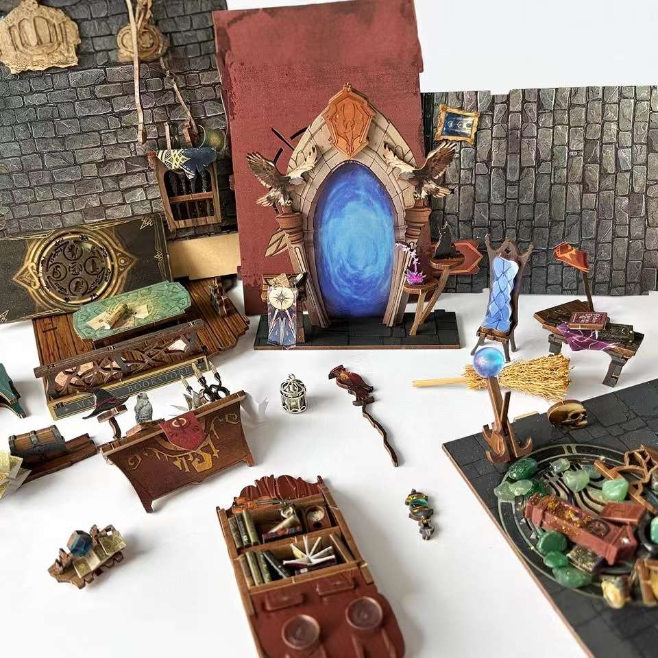 Magic Academy DIY Book Nook Kit | Magic Wand Included