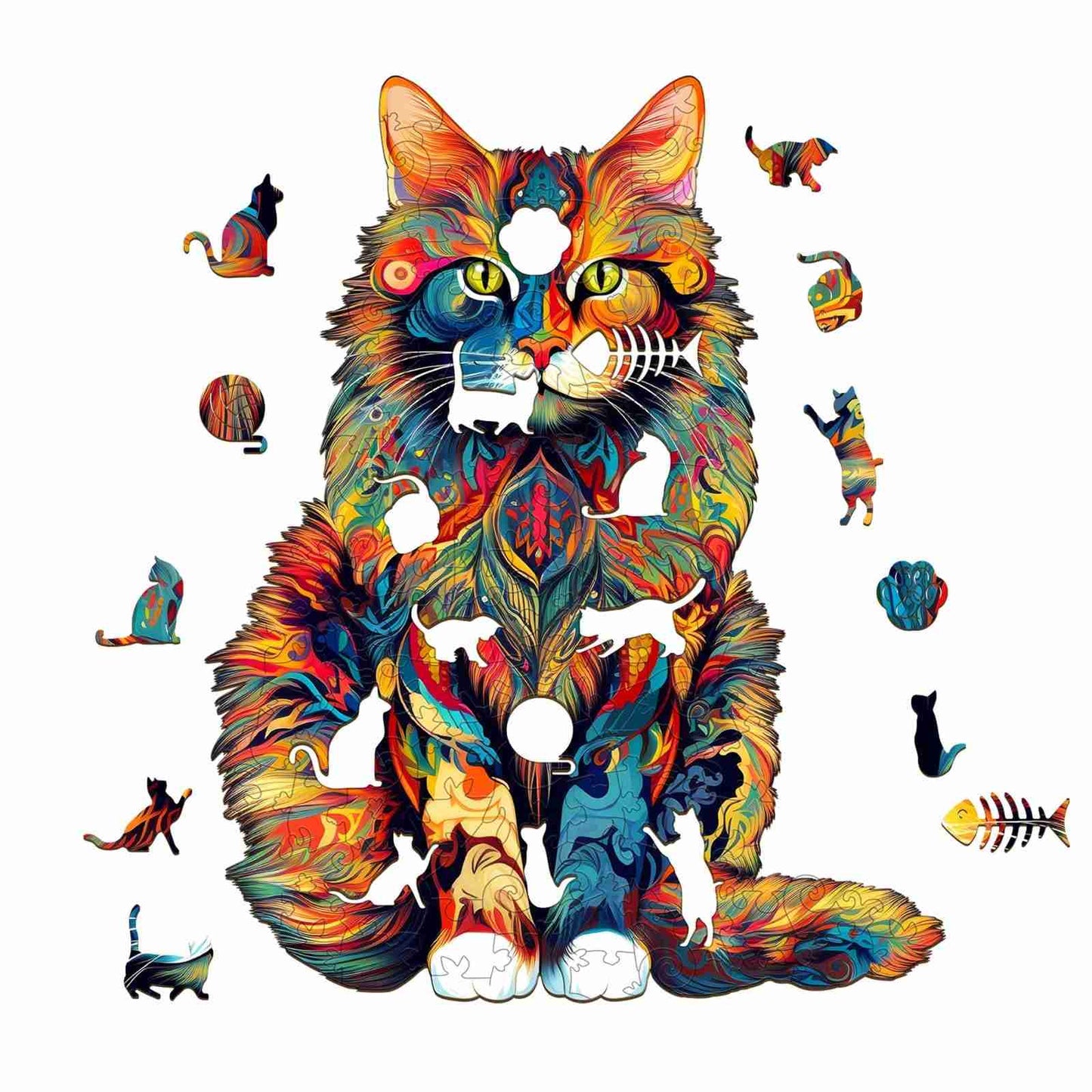 Maine Cat Wooden Jigsaw Puzzle