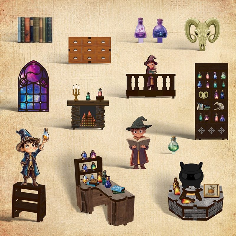 Master Alchemist DIY Book Nook Kit | Bookshelf Insert