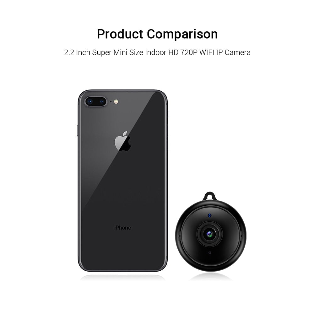 Mini WIFI Camera With Smartphone App and Night Vision Two-way Audio Home Security Camera