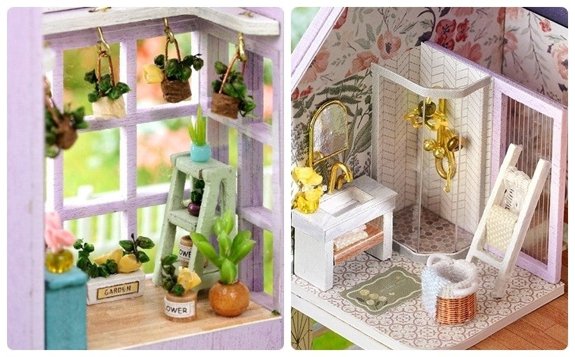 Happy House DIY Miniature House Kit | Mini House Series