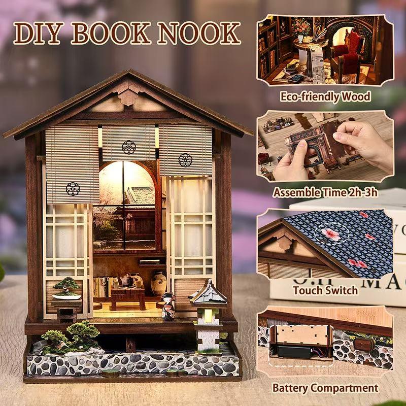 Moss Lantern Zen Garden DIY Book Nook Kit