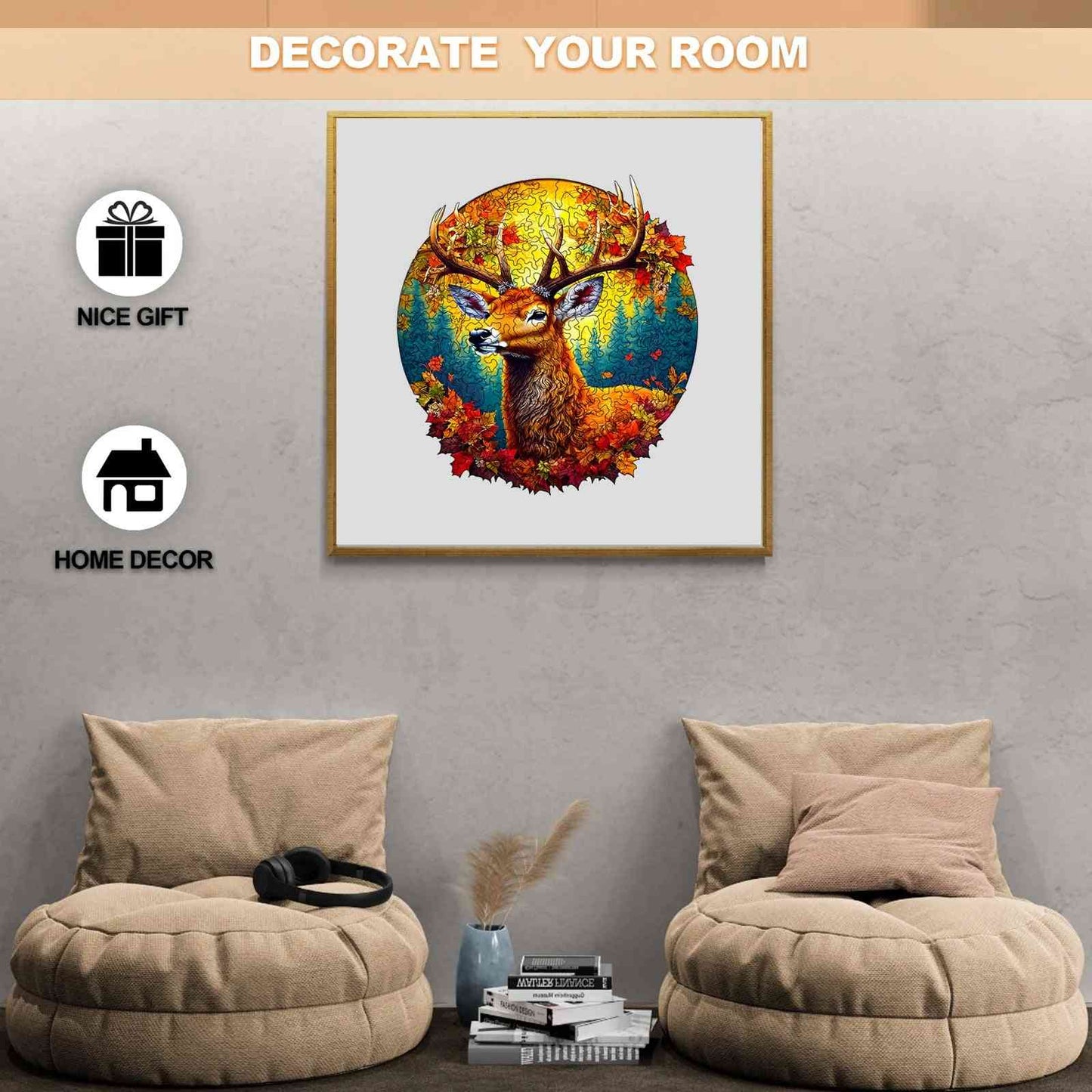 Red Maple Elk Wooden Jigsaw Puzzles