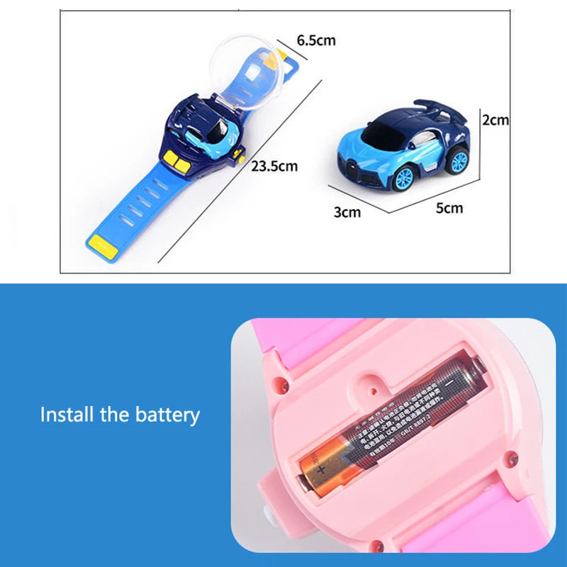 Toy Watch RC Car – Wearable Remote Control Electric 2.4G Alloy RC Car