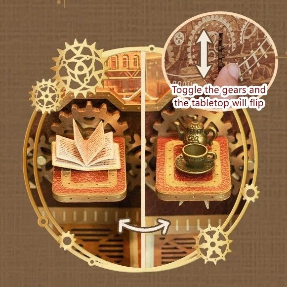 Steampunk Fantasy | Infinite Train Cabin DIY Book Nook Kit | Motion Scene