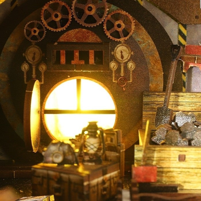 Steampunk World DIY Book Nook Kit | Vintage Mechanical-Punk