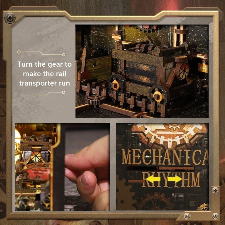 Steampunk World DIY Book Nook Kit | Vintage Mechanical-Punk