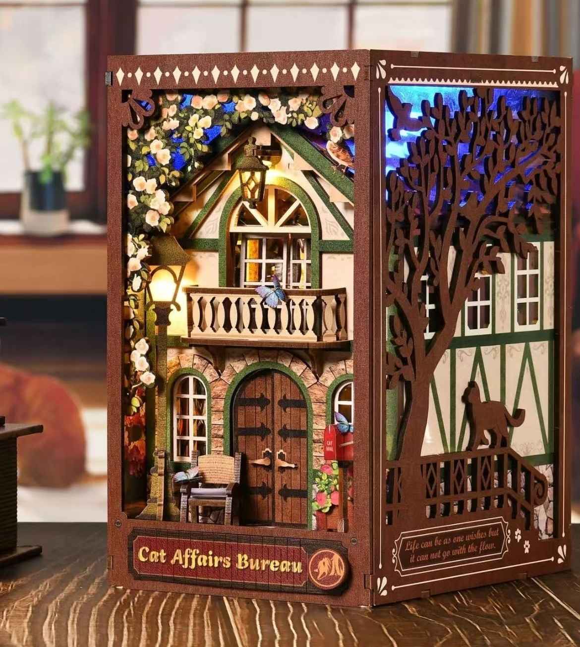 The Cat Bureau DIY Book Nook Kit | Double-sided Miniatures