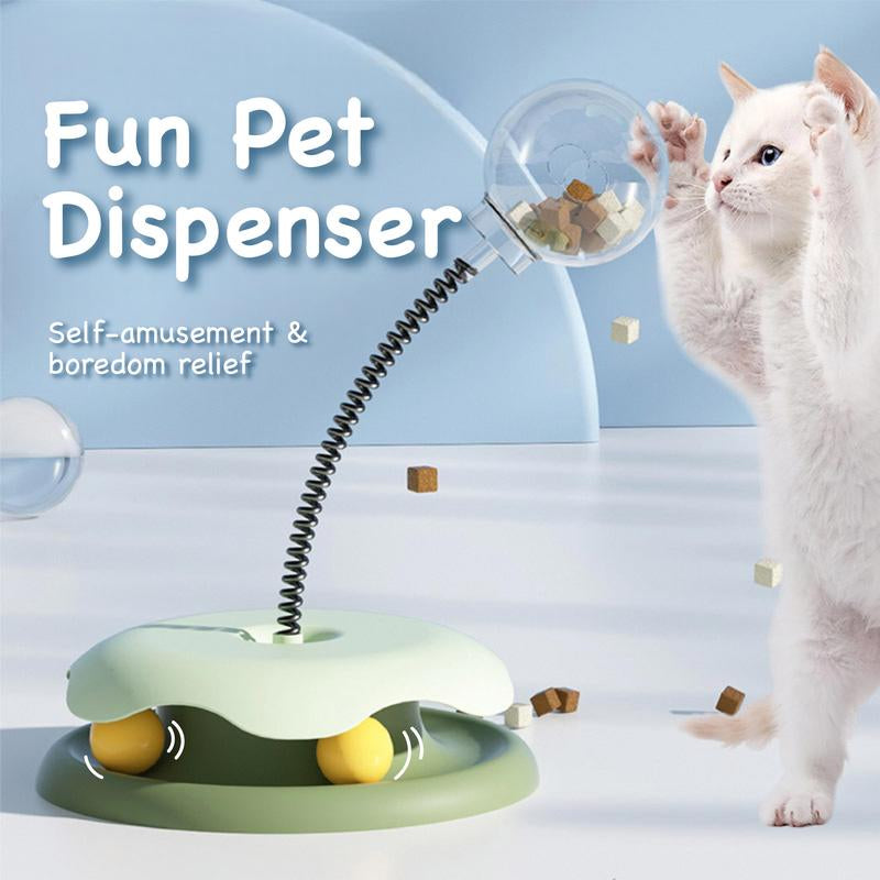 Cat Treat Dispenser - Interactive Puzzle Toy for Cats & Dogs, Includes Ball Toy, Cat Puzzle Toy for Indoor Cats, Cat Treat Puzzle, Cat Toys