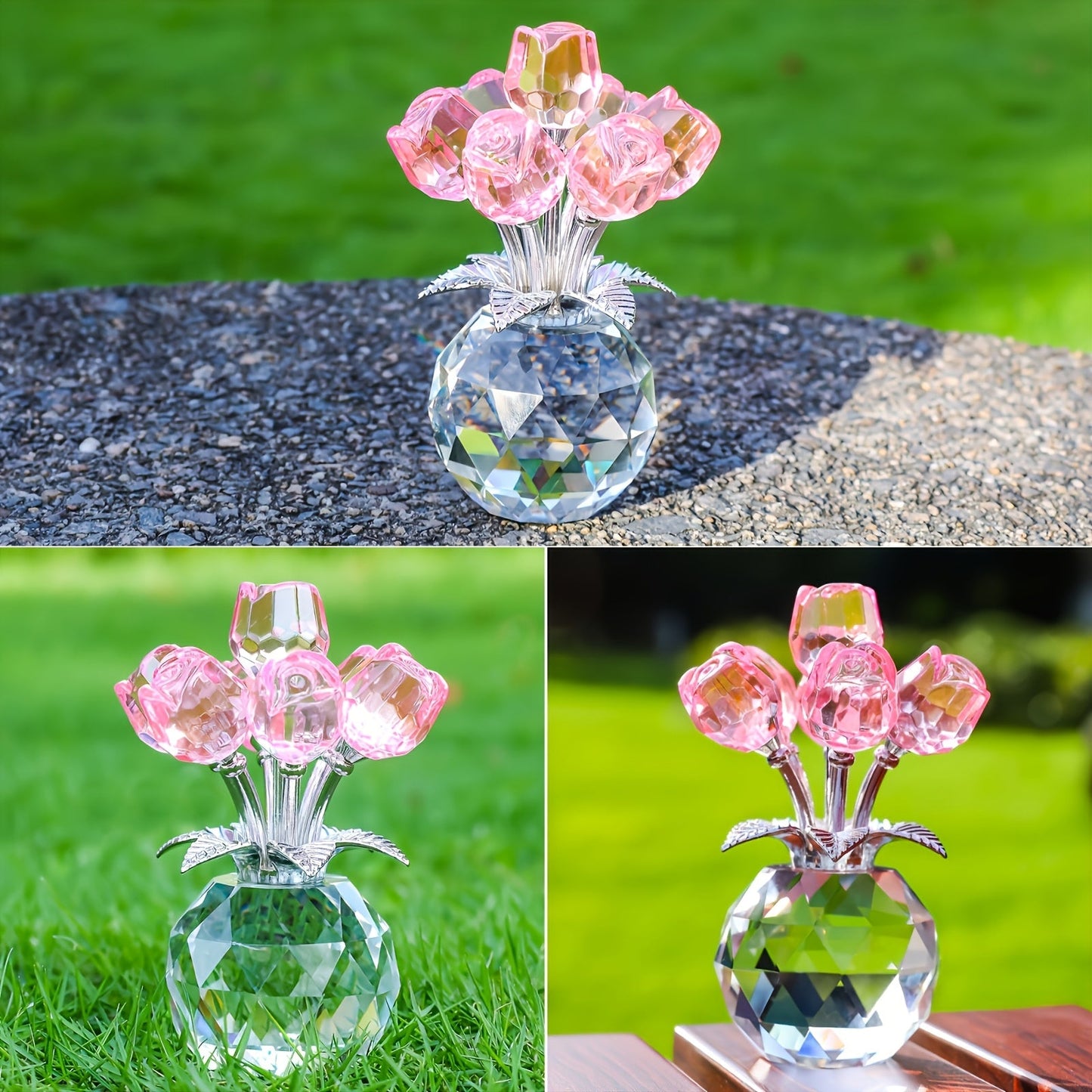 Eternal Crystal Artificial Rose Bouquet – Everlasting Romantic Gift for Valentine’s Day, Anniversaries, Christmas, Mother's or Father's Day