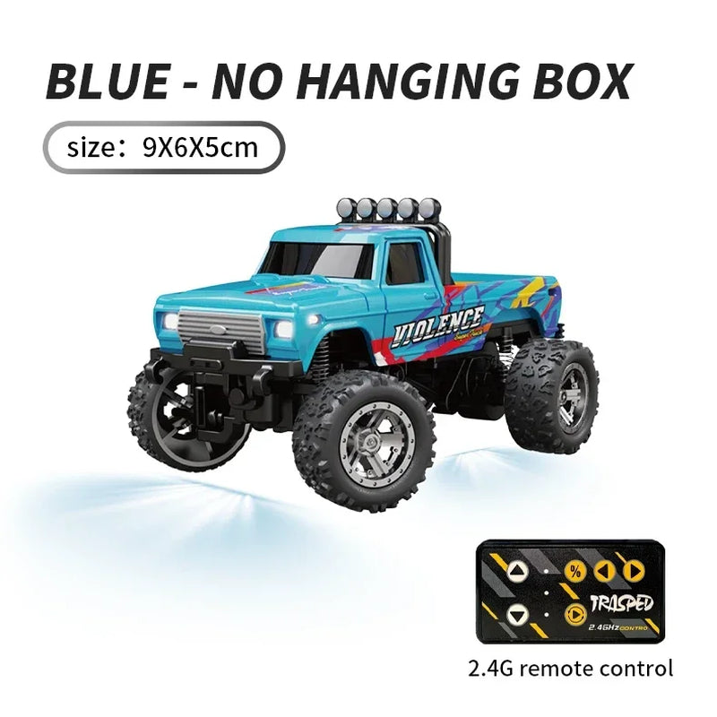 RC 1/64 Speed Mini Off-Road Climbing Car Alloy Cool Appearance Light Shock Absorption Children'S Toy Gift