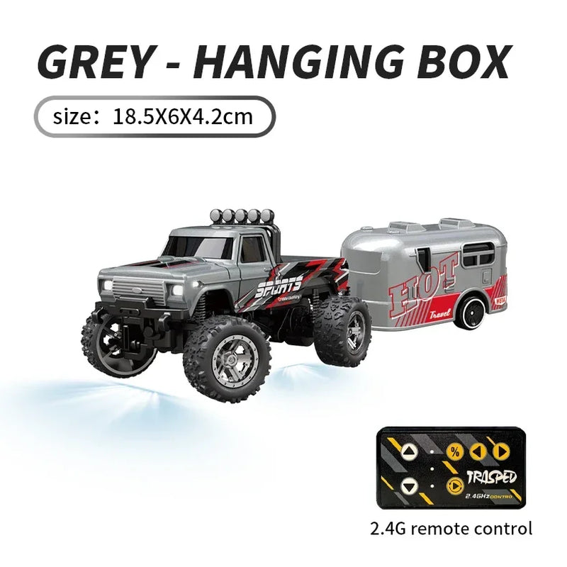 RC 1/64 Speed Mini Off-Road Climbing Car Alloy Cool Appearance Light Shock Absorption Children'S Toy Gift