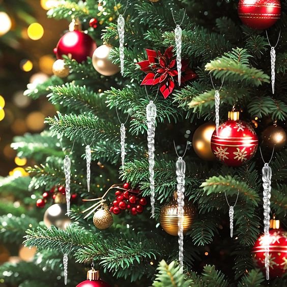 Hanging Christmas Icicle Ornaments - Christmas Tree Hanging Icicle Ornaments Bundle