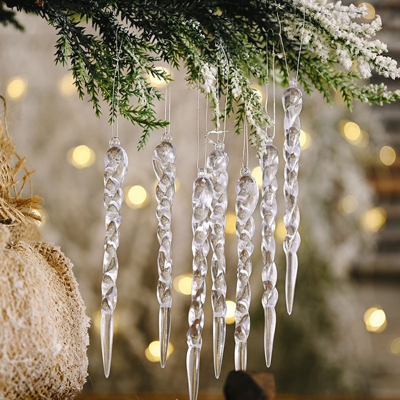 Hanging Christmas Icicle Ornaments - Christmas Tree Hanging Icicle Ornaments Bundle