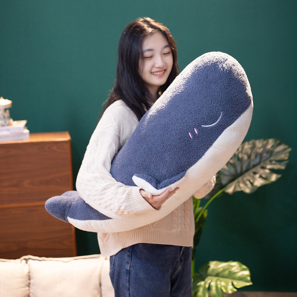 Adorable Fluffy Blue Whale Plushie