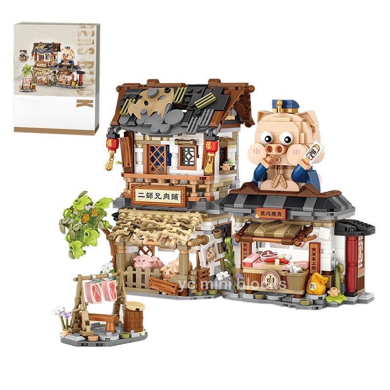 Ancient Honey Bee & Bacon Shops Micro Building Set Collection
