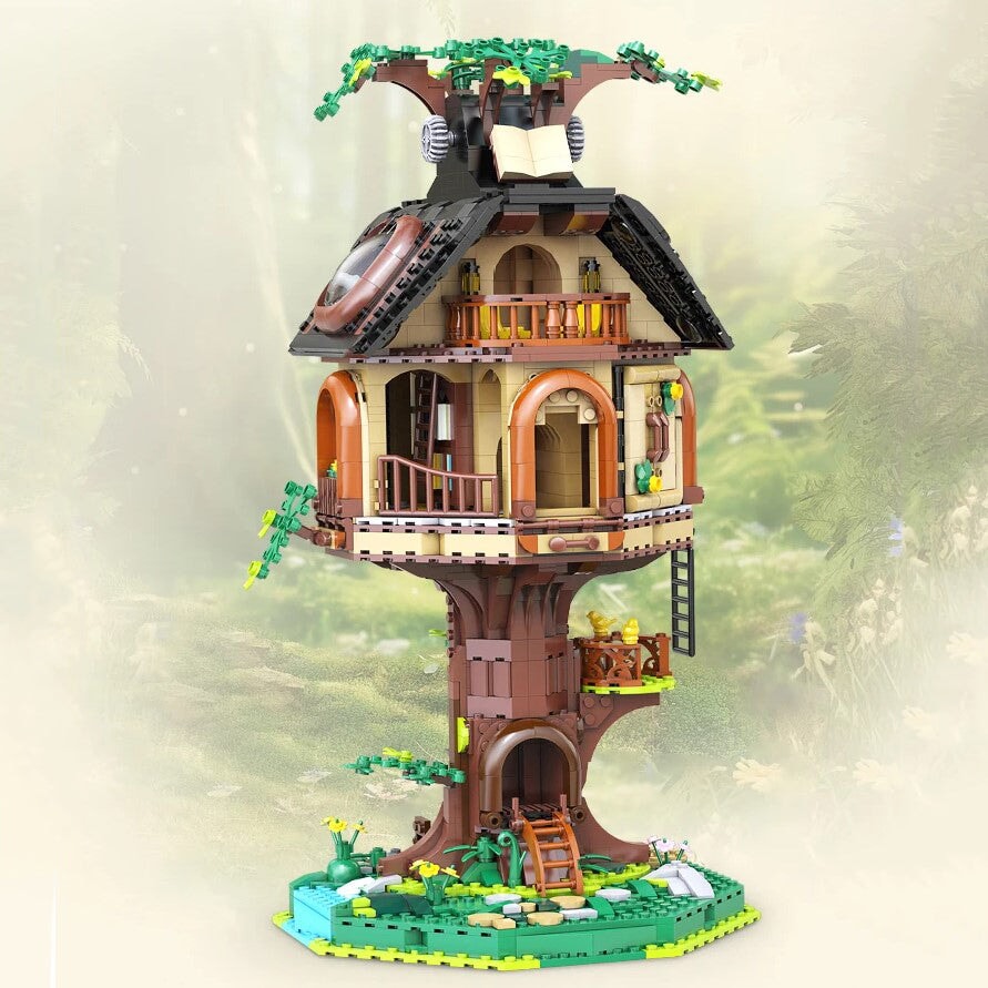 Barneys Secret Hideout Tree House Building Blocks LED Light