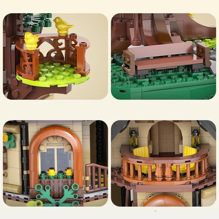 Barneys Secret Hideout Tree House Building Blocks LED Light