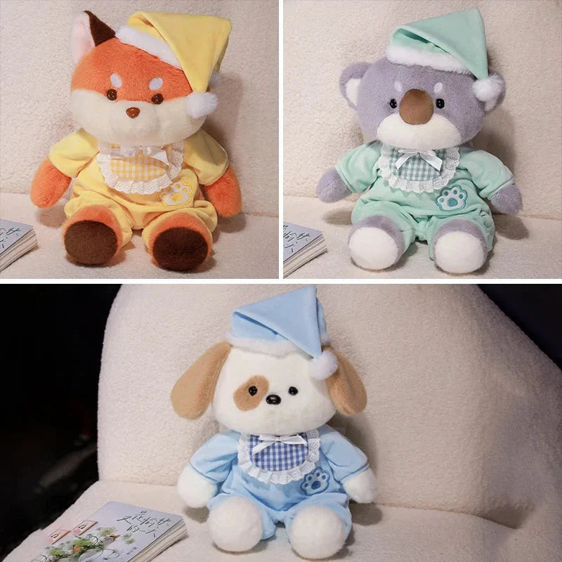 Bedtime Fox Koala Dog Pajama Party Plushies