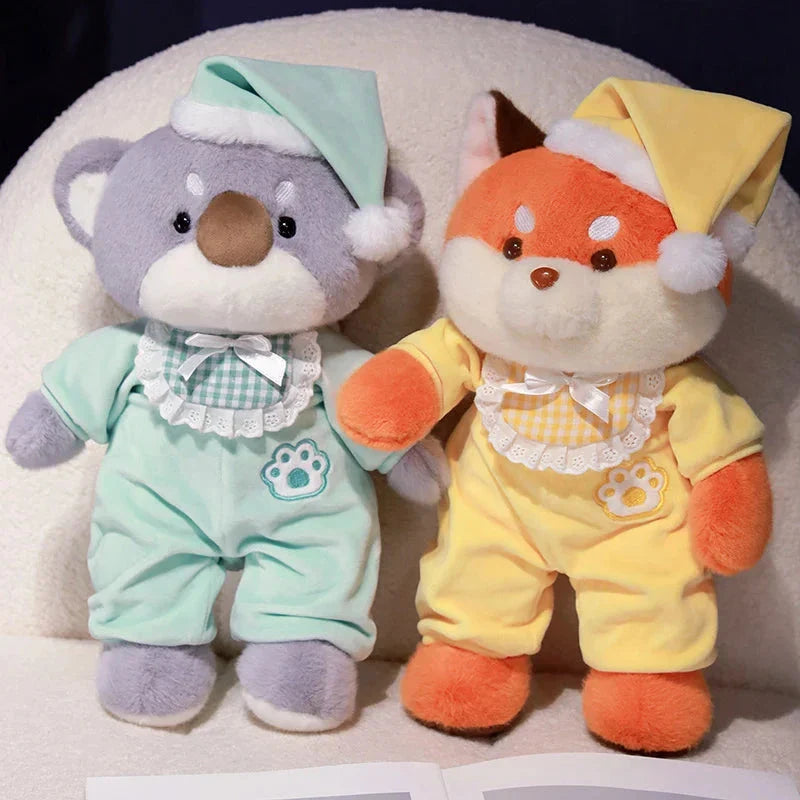 Bedtime Fox Koala Dog Pajama Party Plushies