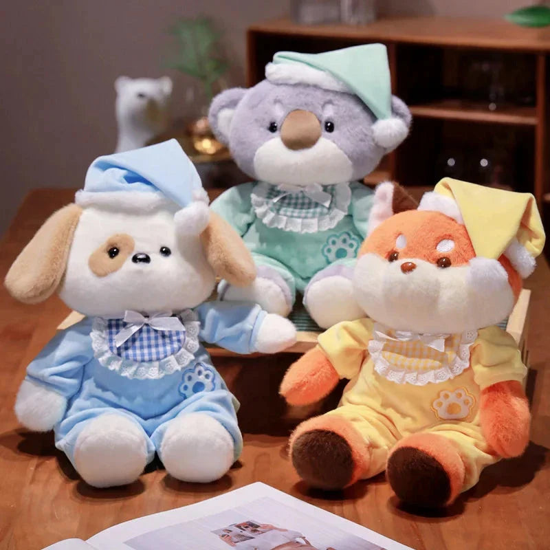 Bedtime Fox Koala Dog Pajama Party Plushies