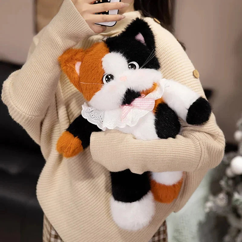 Big-eyed Calico Siamese Cat Plush Friends