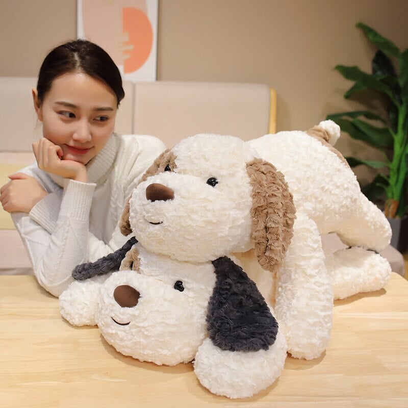 Alice & Georgina the Laying Spotty Dog Plushies