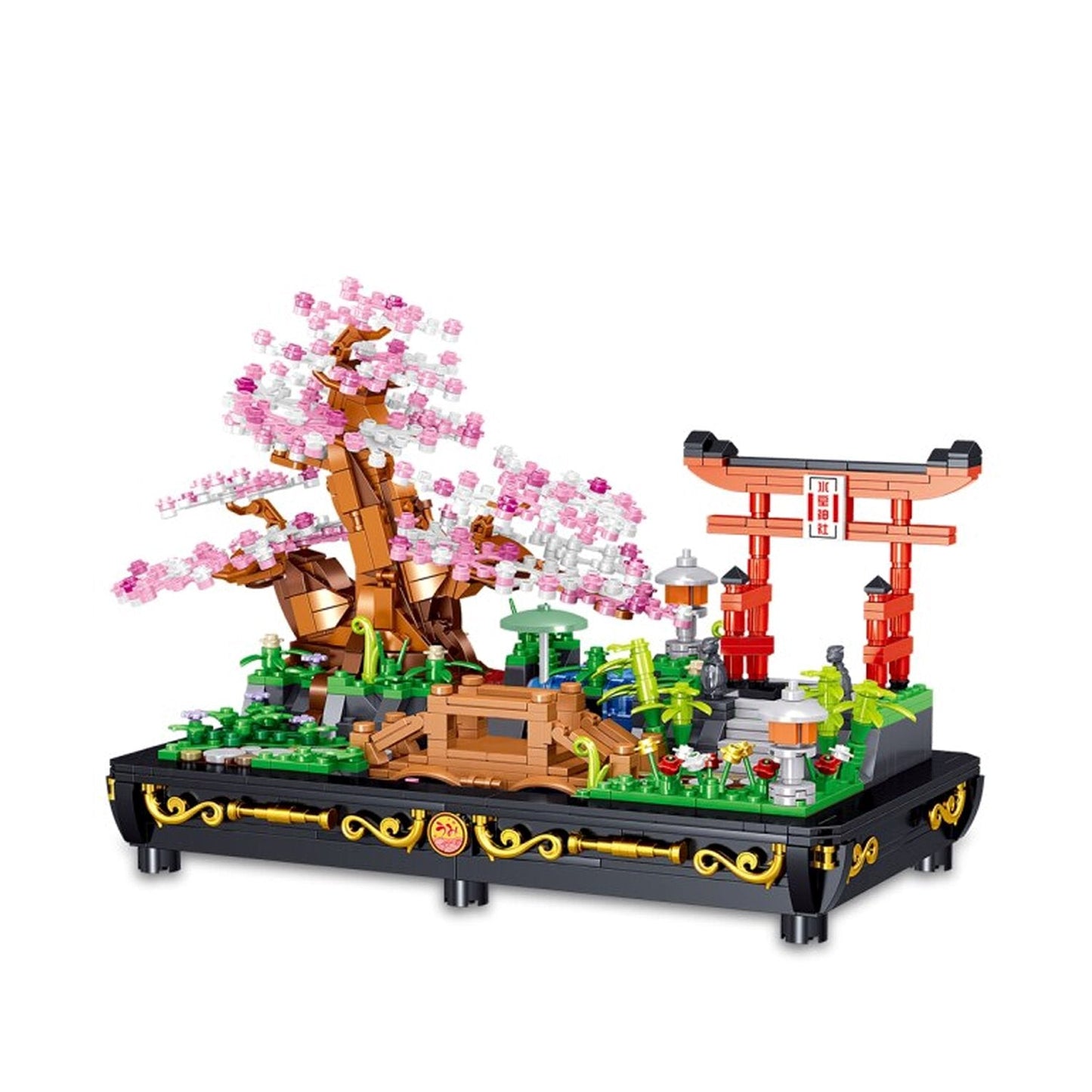 Bonsai Cherry Blossom Sakura Shrine Nano Building Sets