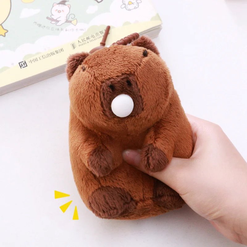 Capybara Keychain Pendant Plush