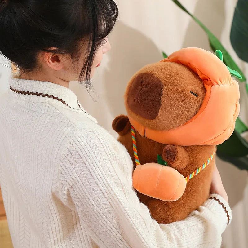 Capybara with Vegetable Hats Plushie