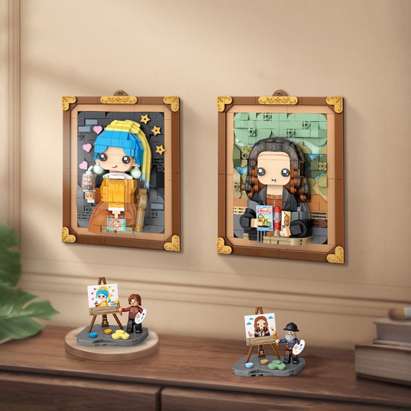 Caricature Famous Paintings Micro Building Blocks
