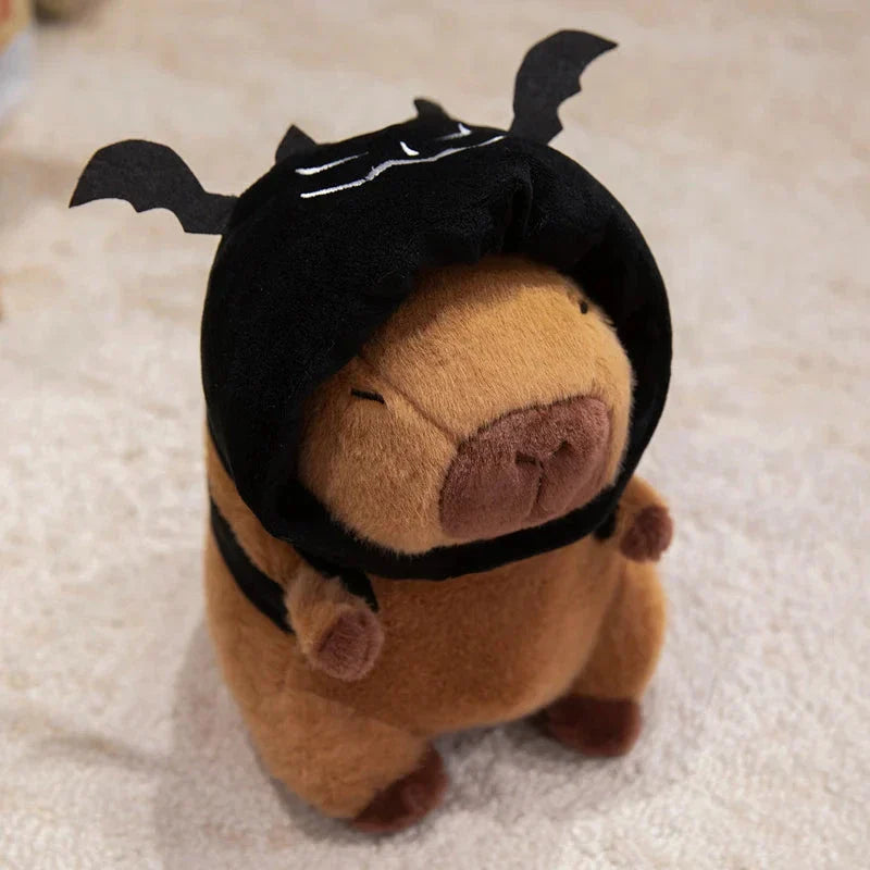 Cute Halloween Pumpkin Hat Bat Capybara Plush